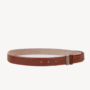 Brunello Cucinelli Brown Leather Piped Belt